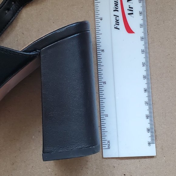 Black open toe ankle booties sz 7 - Picture 7 of 7